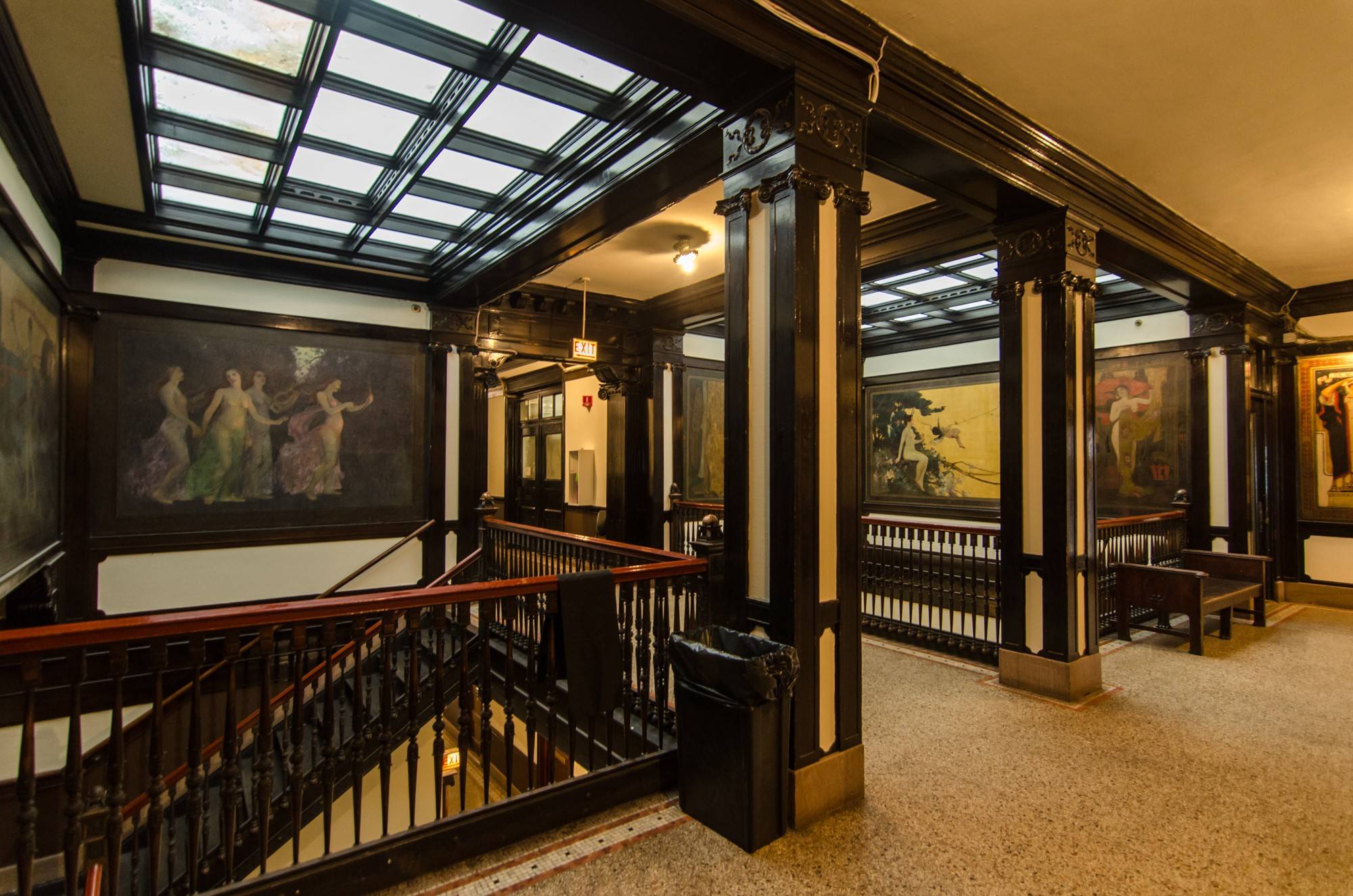 Art Nouveau murals in the Fine Arts Building
