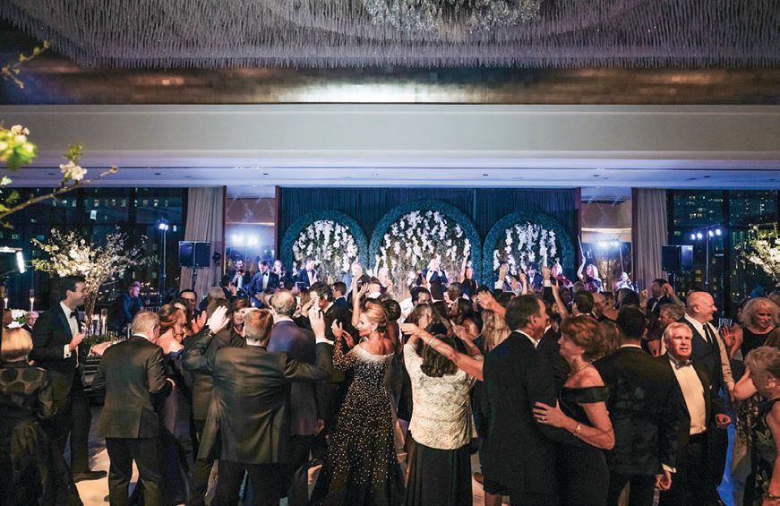 Nearly all of the couple’s 267 guests hit the dance floor