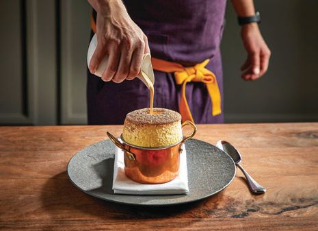 The Grand Marnier souffle PHOTO BY NEIL BURGER
