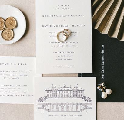 Invitations were affixed with a golden wax seal Photographed by Alisha Norden Photography