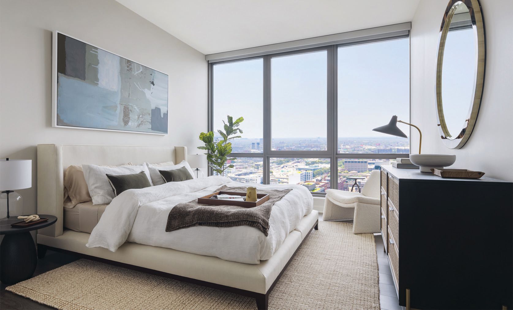 This luxe residence offers prime views from the bedroom and living area PHOTO BY SCOTT FRANCES