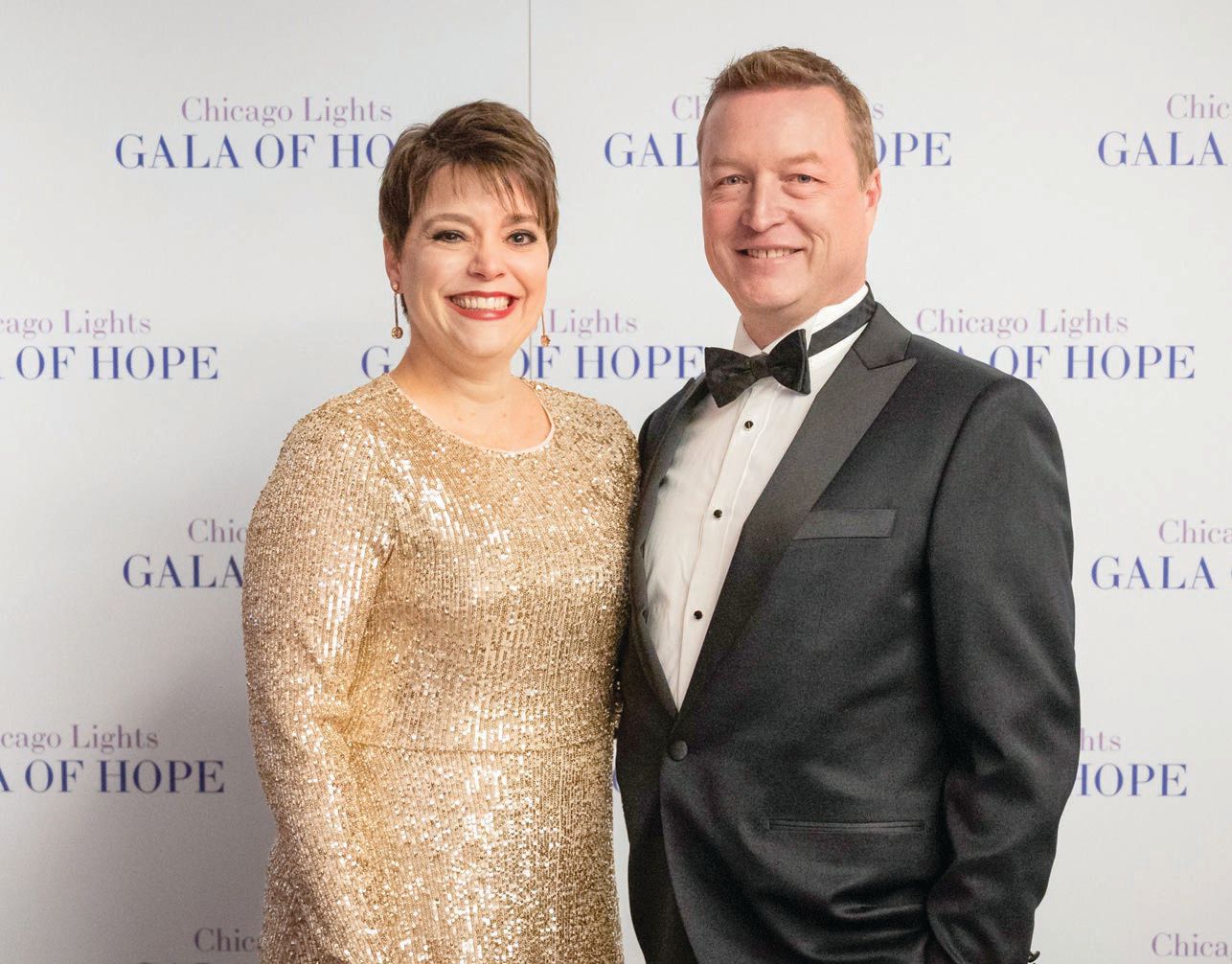 Shannon and Greg Kershner at the Chicago Lights Gala of Hope 2022 PHOTO COURTESY OF CHICAGO LIGHTS