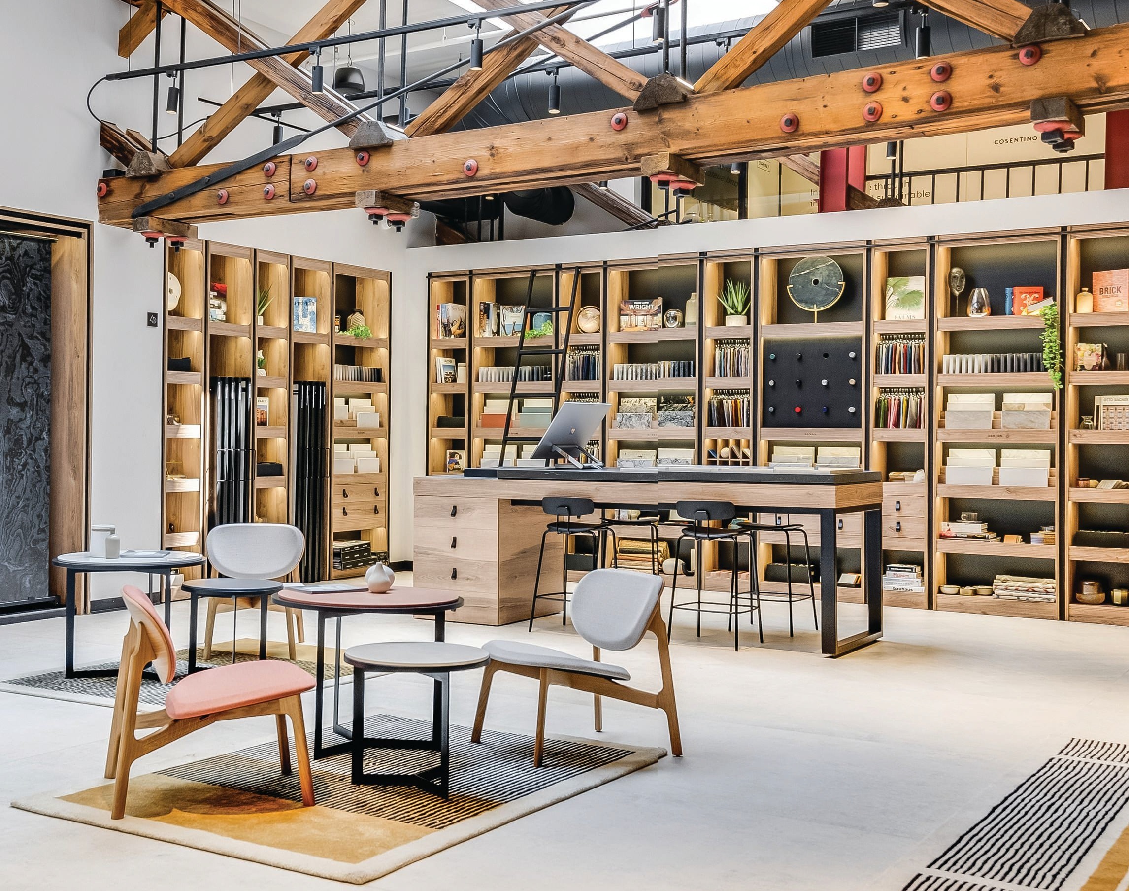 Cosentino’s stunning showroom is an inspo-filled showcase for its expansive surface offerings. PHOTO COURTESY OF BRANDS