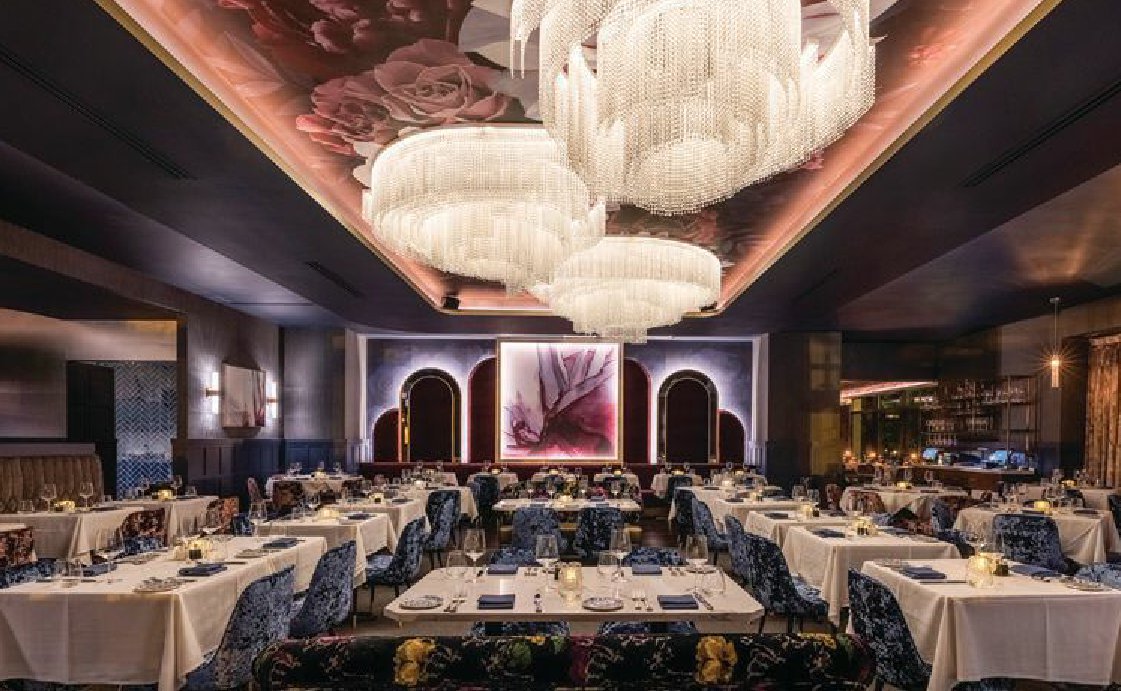 The elegant dining room at Adalina. PHOTOGRAPHY BY MATTHEW REEVES 