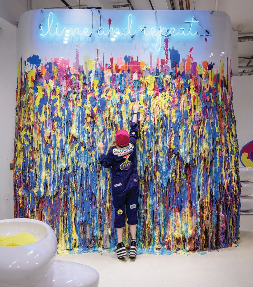 Head to Sloomoo Institute in River North to explore the slime-centric surprises the sprawling 20,000-square-foot space has to offer. BY ZACH HILTY/BFA