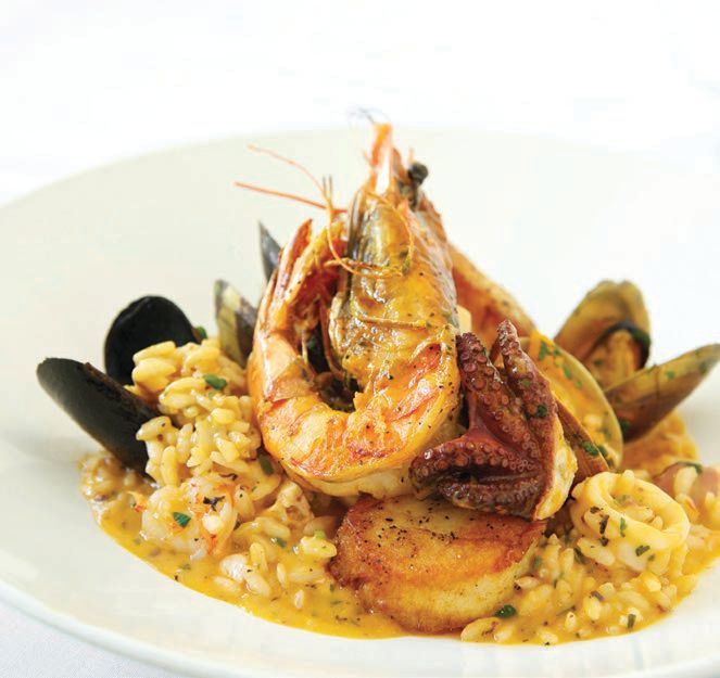 Seafood risotto at Coco Pazzo PHOTO: BY TODD ROSENBERG