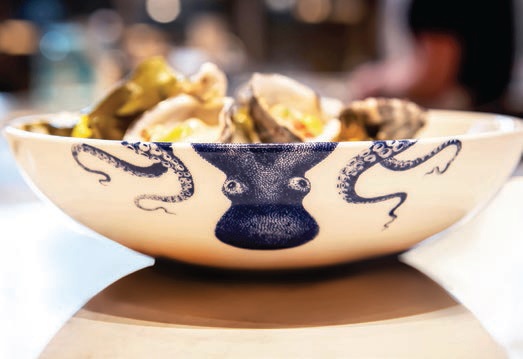 Even the serving bowls are on message at Bar Mar PHOTO BY REGAN BARONI