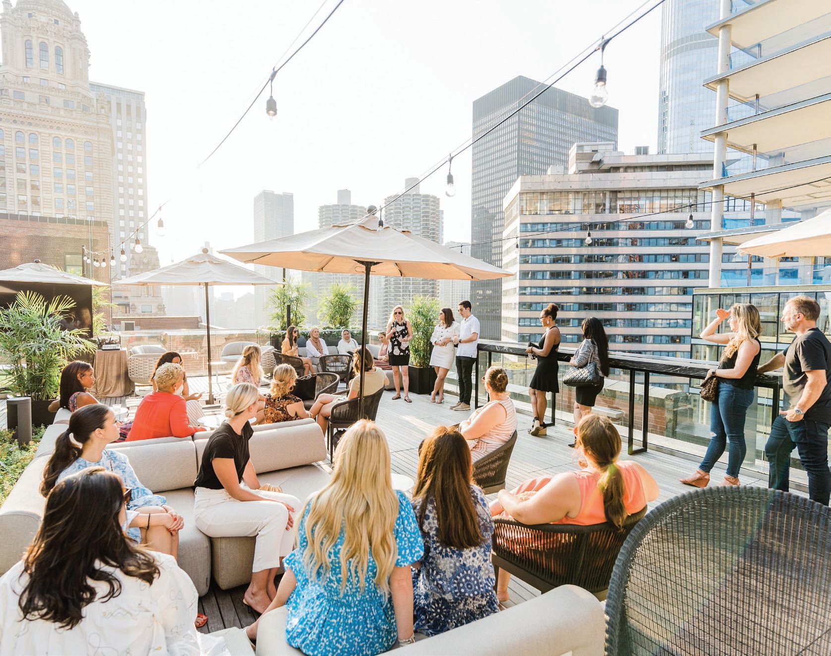Château Carbide at Pendry Chicago offers a peerless rooftop experience. PHOTO BY REMPEL PHOTOGRAPHY