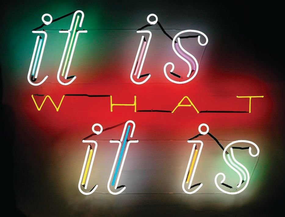 “It Is” (2021) by Jacob Fishman is on display at the much-anticipated new Neon and Light Museum, opening this month. PHOTO: JACOB FISHMAN/COURTESY OF THE NEON AND LIGHT MUSEUM