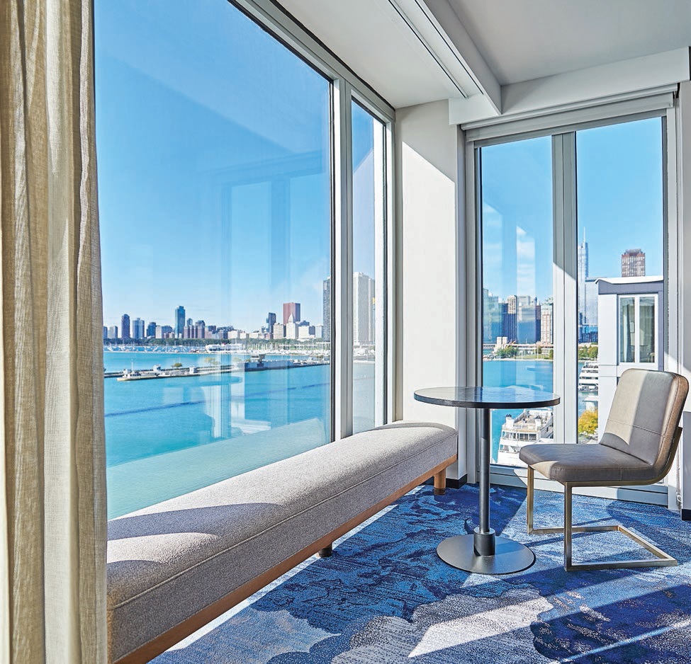 Pristine views of Lake Michigan make any suite at Sable at Navy Pier lustworthy. PHOTO: COURTESY OF MIKE SCHWARTZ PHOTOGRAPHY