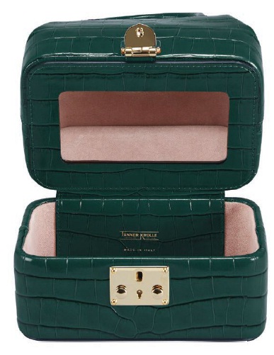 The Nightingale bag (here in British Racing Green) has a lower compartment with integrated vanity mirror PHOTO COURTESY OF BRAND