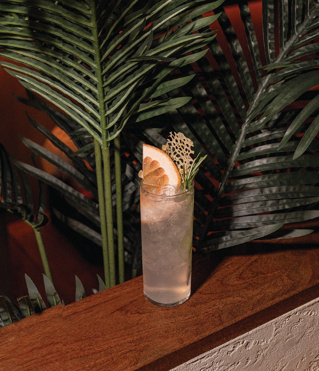 Costera’s take on a paloma is crafted with rosemary-infused Montelobos mezcal PHOTO BY WADE HALL