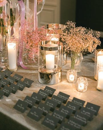 The escort card display. Photographed by Tim Tab Studios
