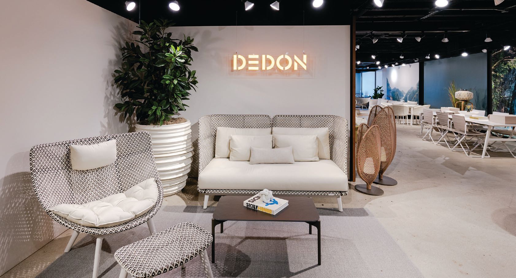 DEDON’s showroom at theMART showcases their premium outdoor furniture PHOTO BY: JOE U PHOTO