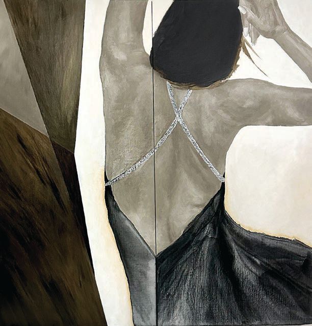 Grace Federighi, “Dance For All Seasons” (48 inches by 48 inches, acrylic on linen canvas, diptych) PHOTO: COURTESY OF ARTIST