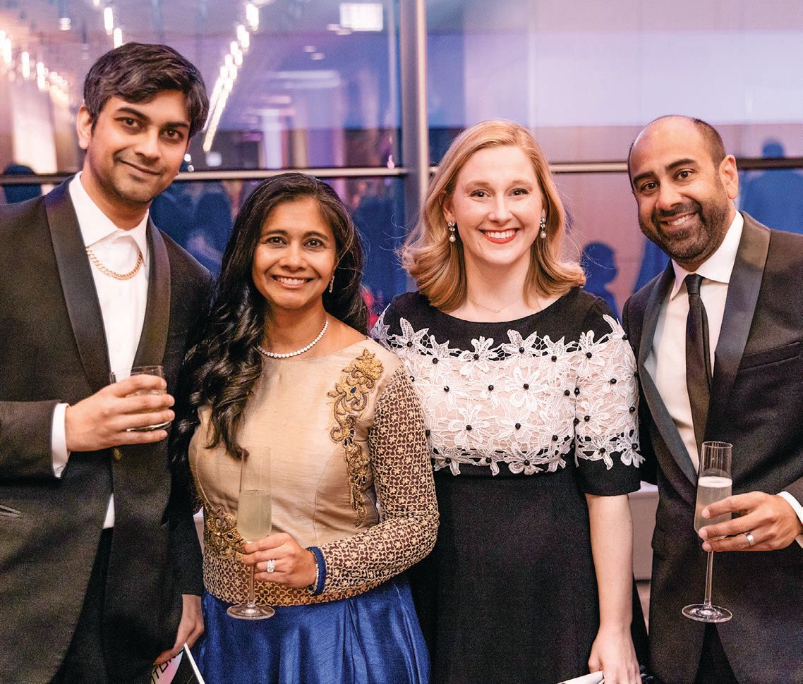 Anuj Panchal, Anjani Bhargava, Susan Lape and Saurab Bhargava at the Chicago Youth Symphony Orchestra 2022 gala PHOTO BY KYLE FLUBACKER