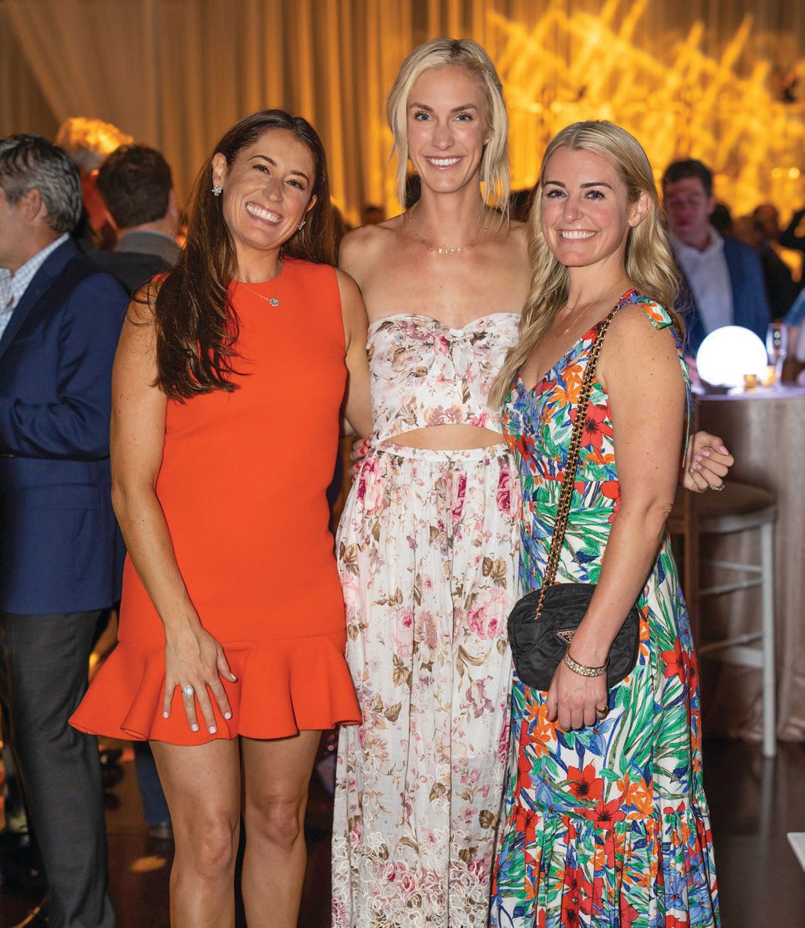 Margaret Nelson, Elizabeth Moore and Caroline Moore strike a pose at the Rush Woman’s Board 2022 Fall Benefit. PHOTO BY ROBIN SUBAR PHOTOGRAPHY