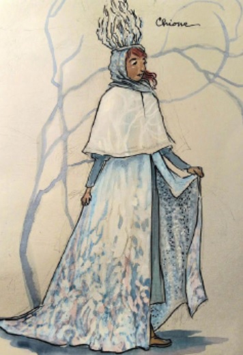 A costume rendering for The House Theatre of Chicago’s The Snow Queen; the world of Beatrix Potter comes to life at Chicago Children’s Theatre; Aerial Williams of Black Ensemble Theater. PHOTO BY: SULLY RATKE