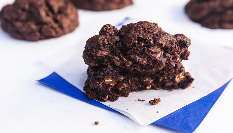 Dark chocolate chocolate chip cookie photo by Mark Weinberg